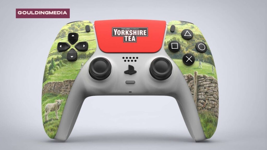 Custom game controller with Yorkshire Tea design