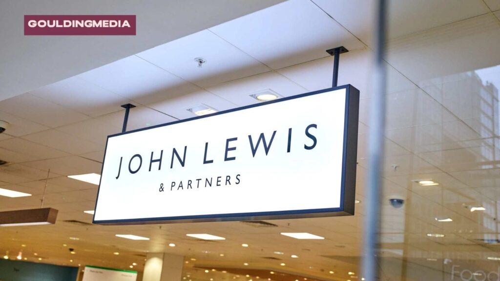 John Lewis storefront sign inside a mall.