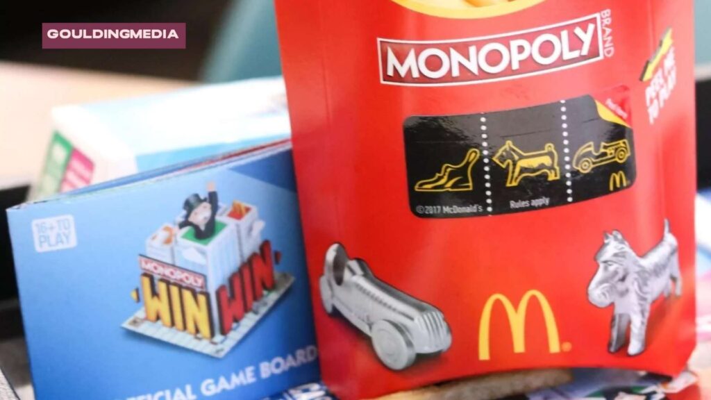 McDonald’s fries packaging featuring Monopoly game branding