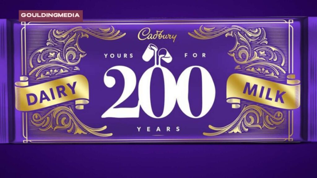 Special edition Cadbury Dairy Milk chocolate bar with 200-year celebration branding