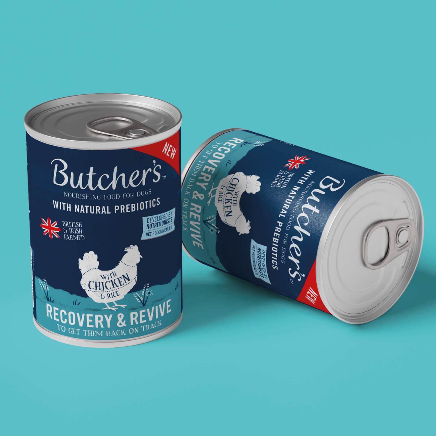 Butcher’s Recovery & Revive dog food tin with natural prebiotics new product launch 2025