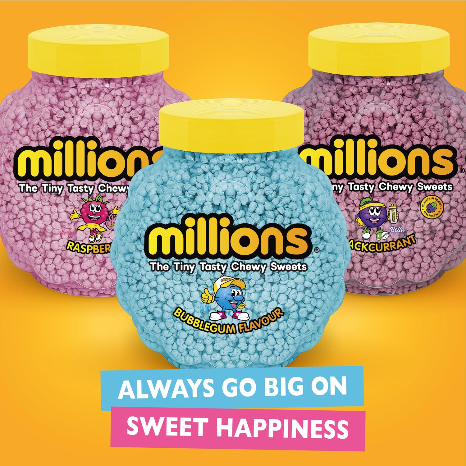 Millions vibrant designs - sweet happiness