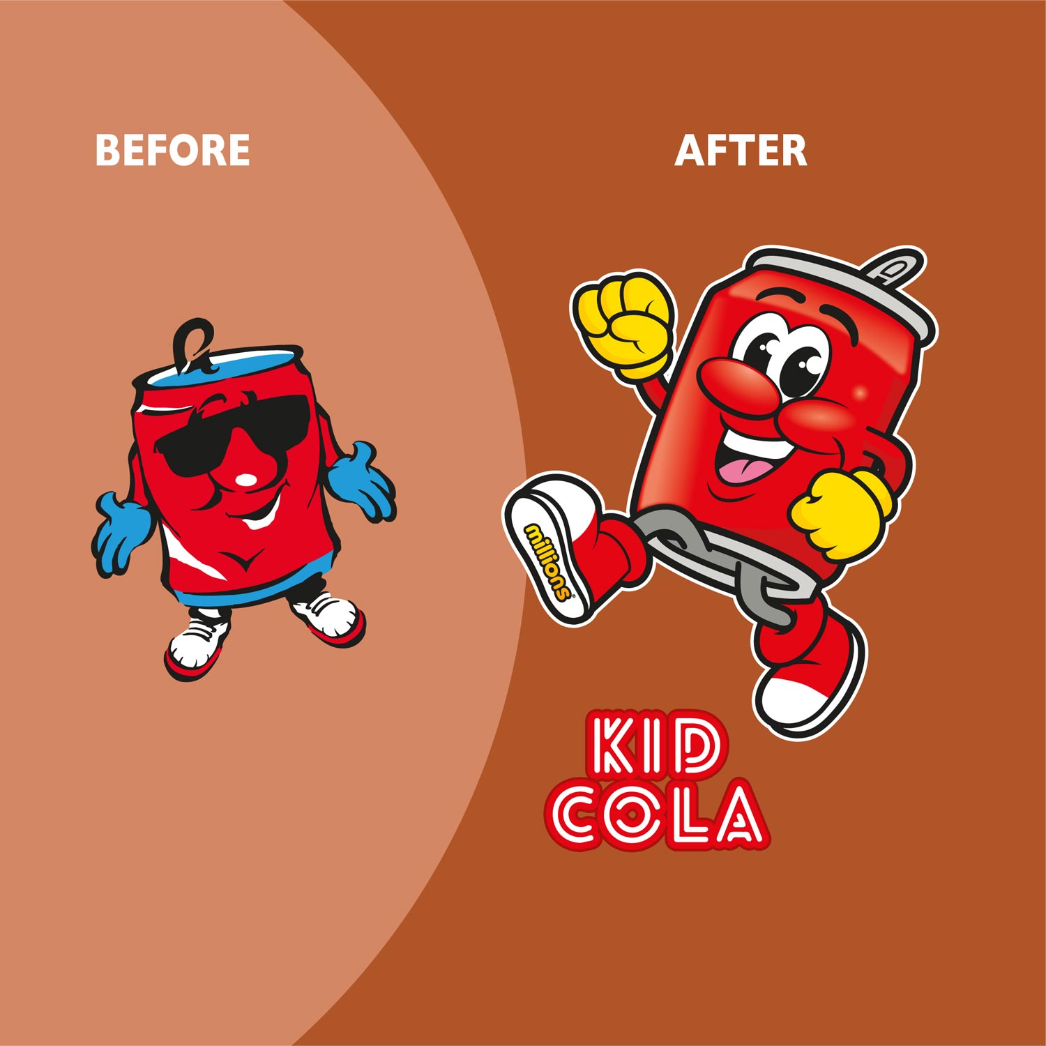 Millions Cola Character Illustration