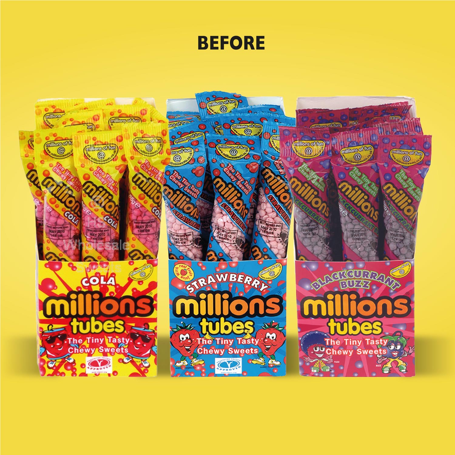 Millions Packaging Before Refresh