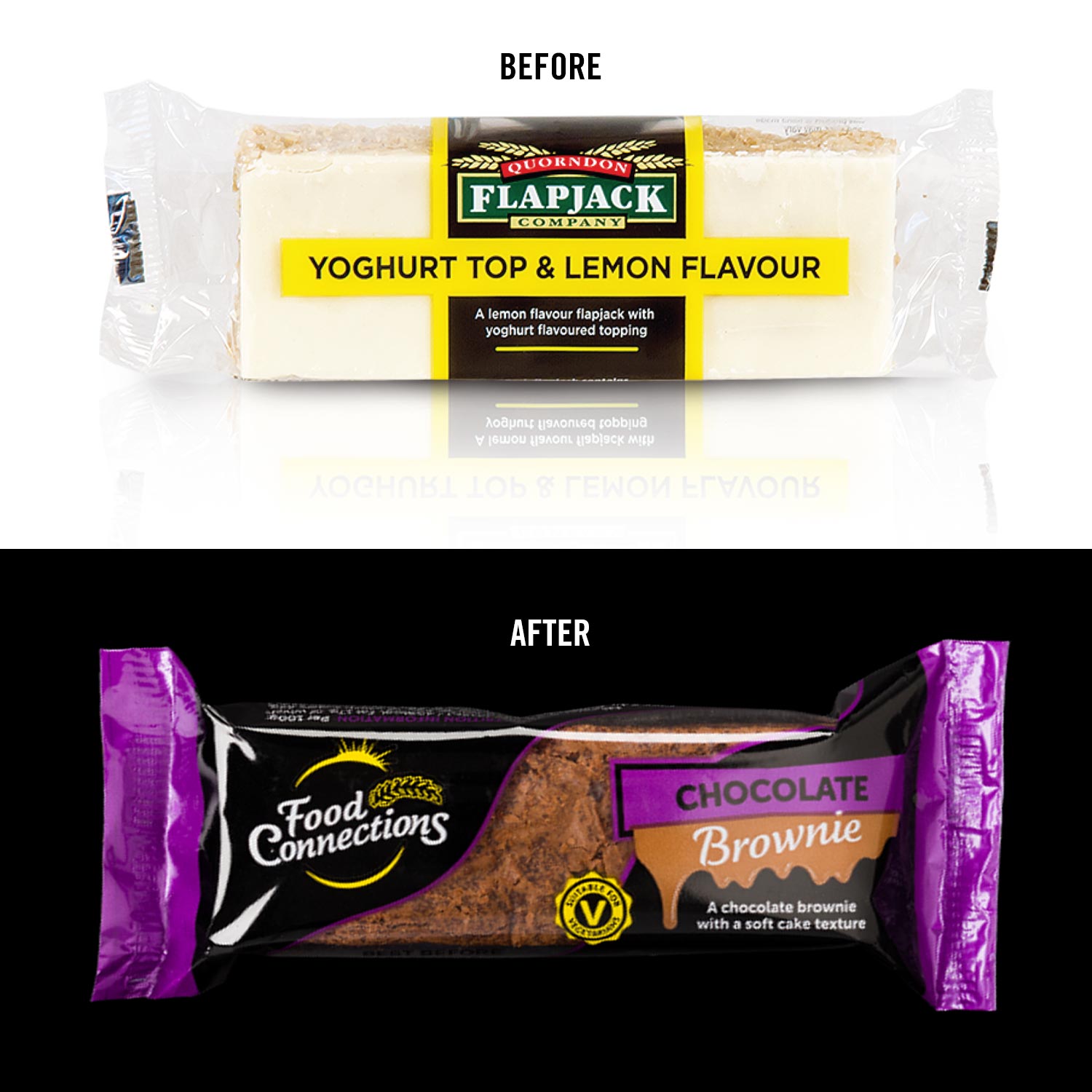 Food Connections Packaging Design Before & After Redesign