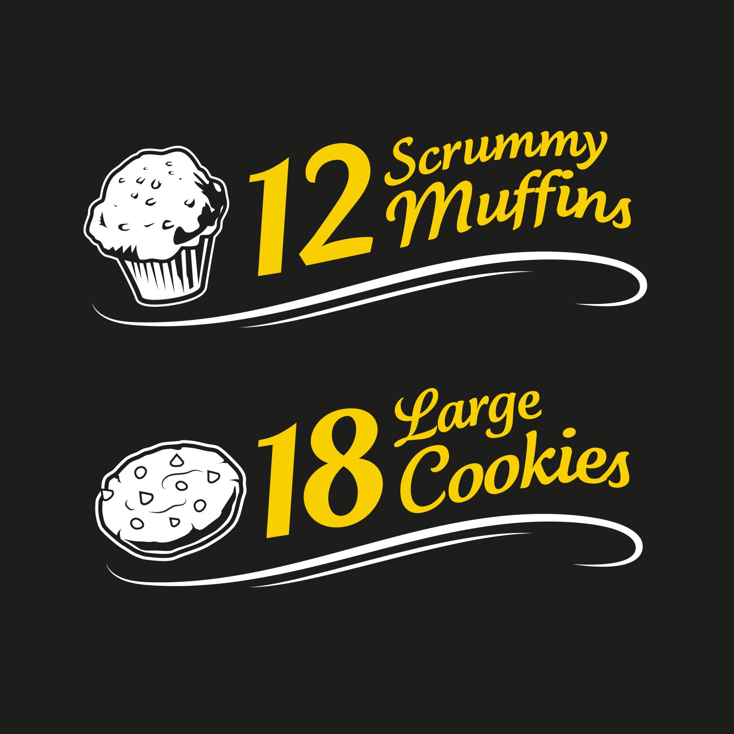 Food Connections Packaging Design Muffin & Cookie Illustrations