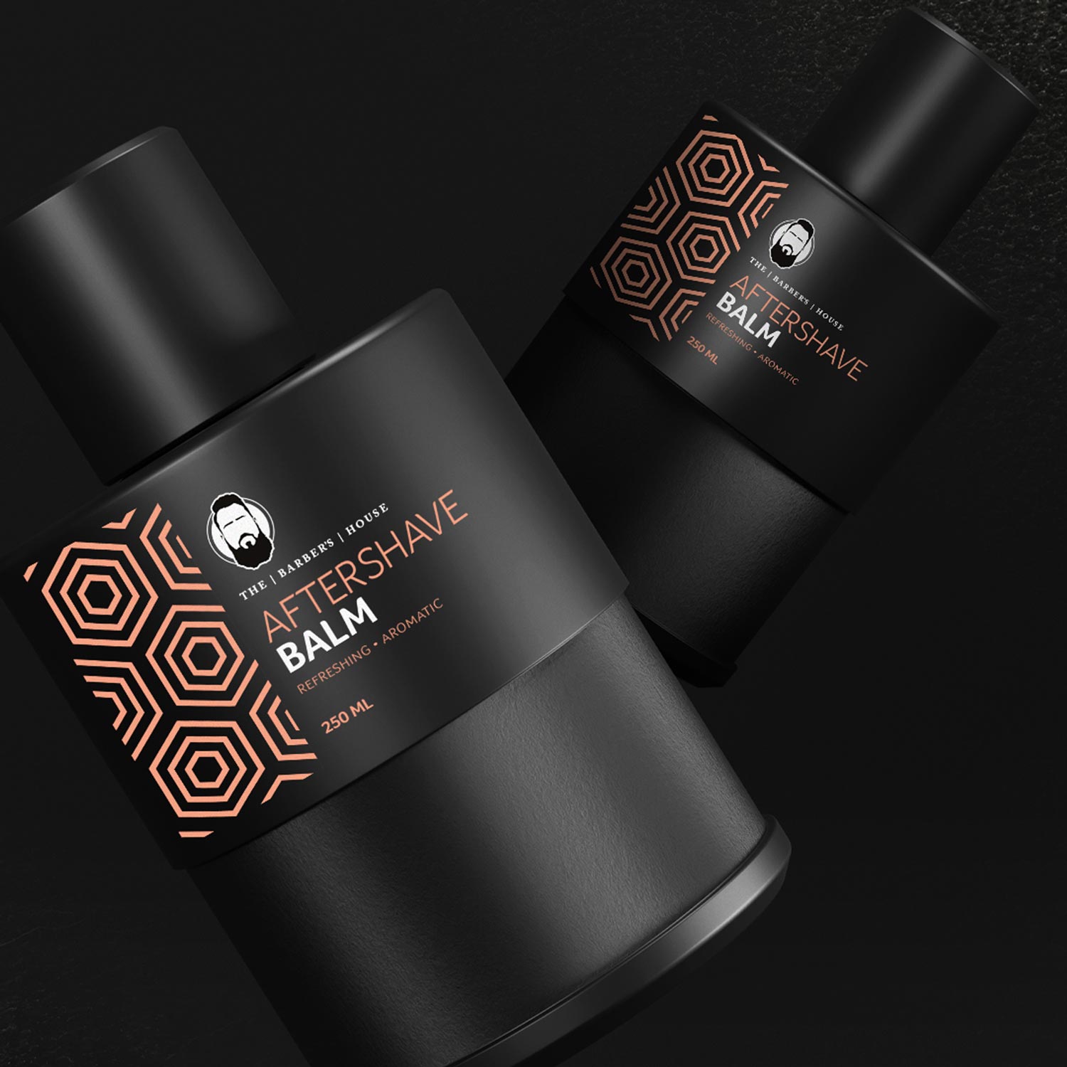 The Barber's House aftershave luxury packaging design