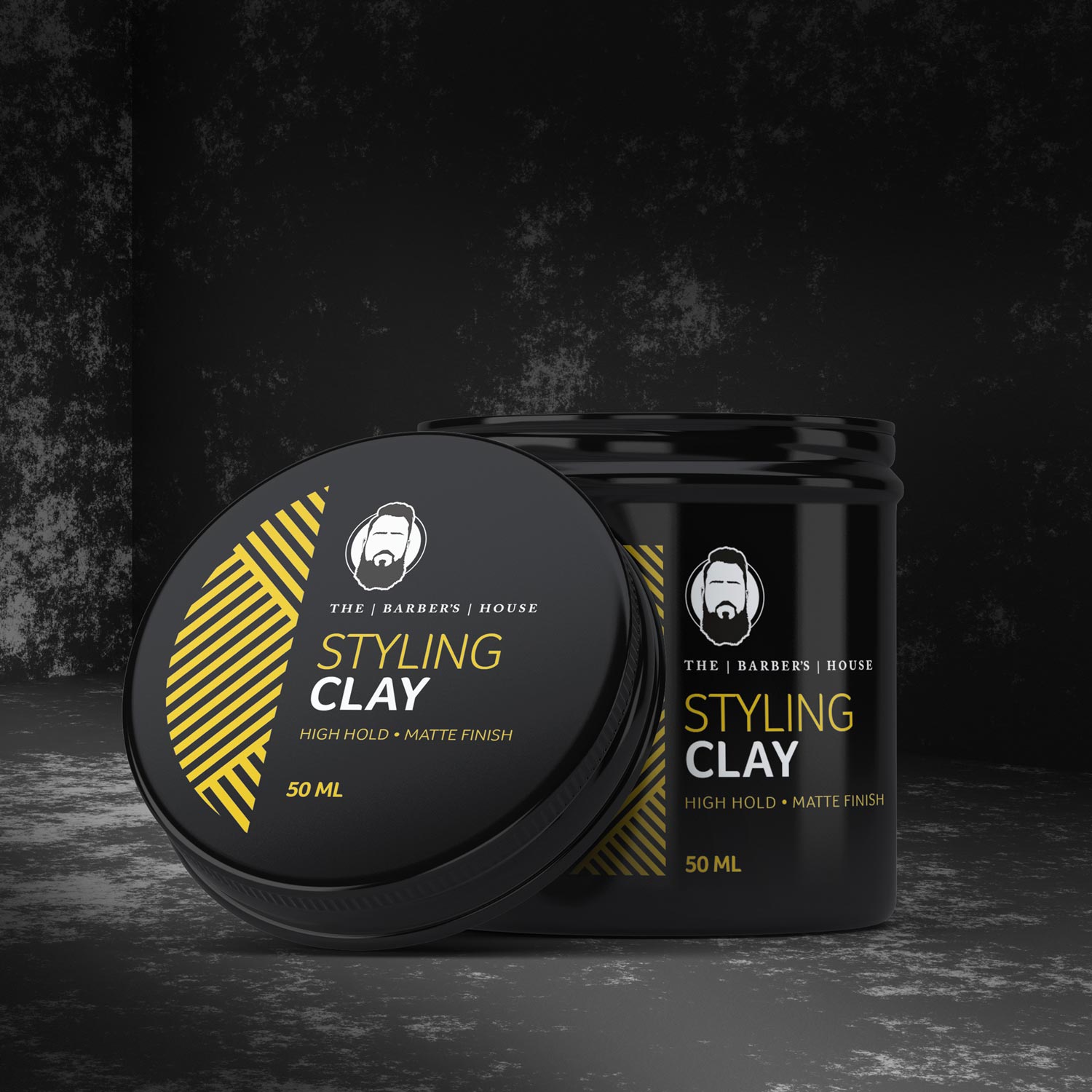 Hair Styling Clay Packaging - modern minimalist packaging for hair products