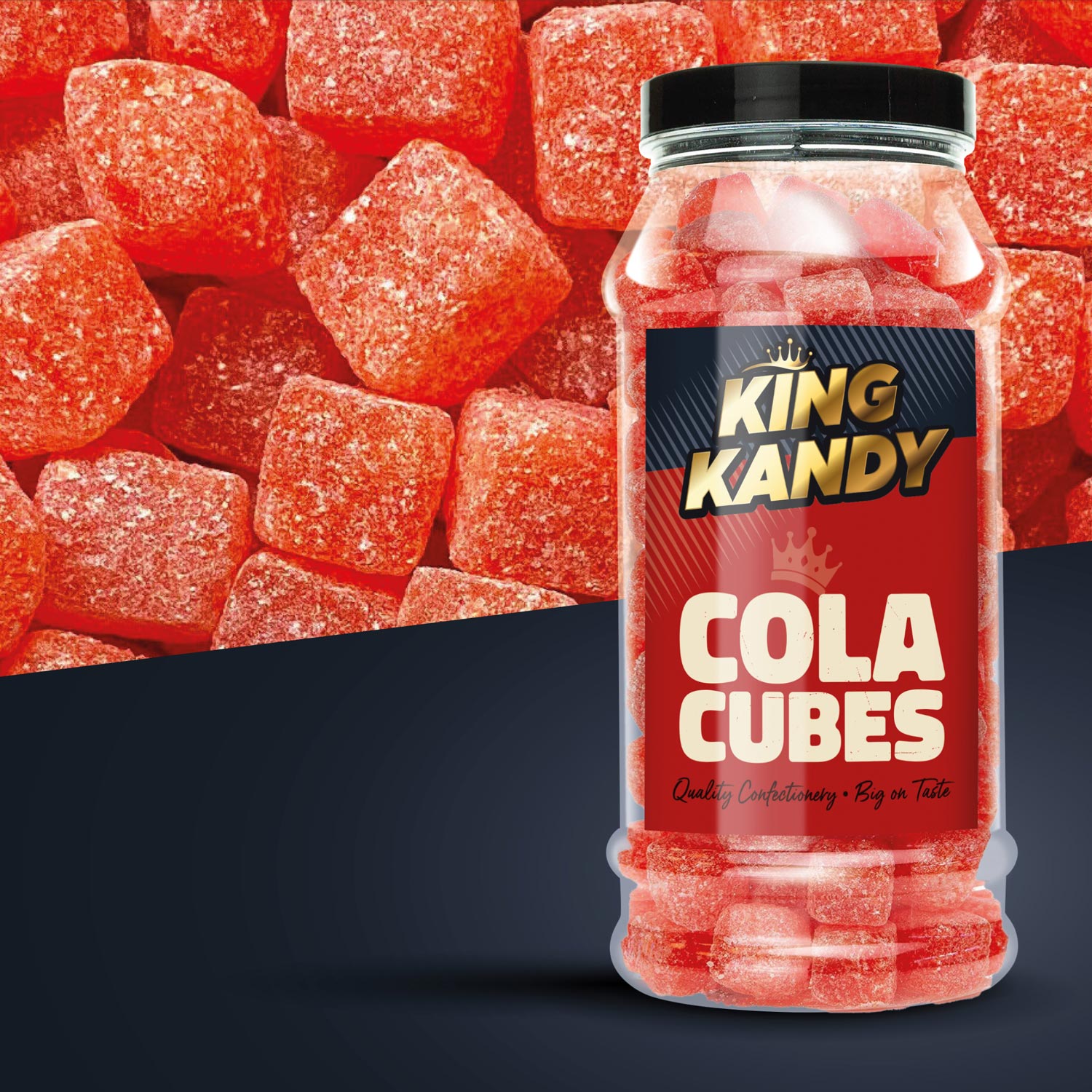 King Kandy Cola Cubes Packaging Design for Jars